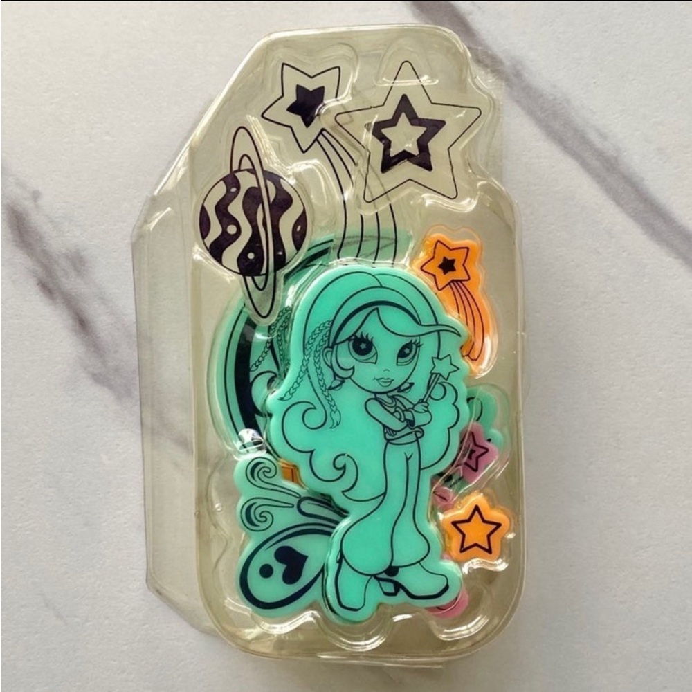 VTG Lisa Frank Star girl space GITD shapes